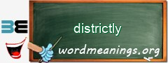 WordMeaning blackboard for districtly